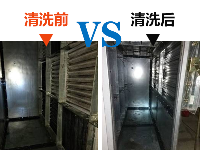 中陽(yáng)空調機組清洗前后